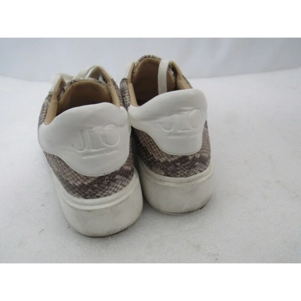 JLO Jennifer Lopez Python Platform Sneaker, Women's Size 9M, White MSRP $79.99